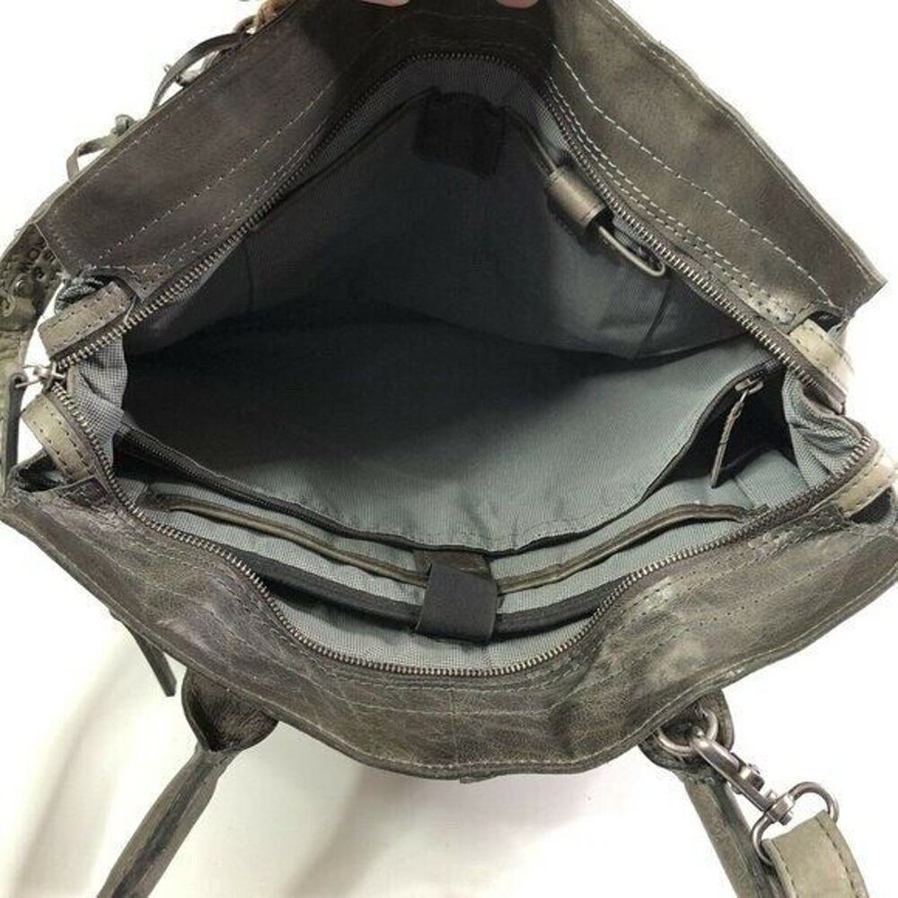 Spikes And Sparrow Women's Leather Addison Shopper Tote Large Gray NWT - Picture 4 of 9